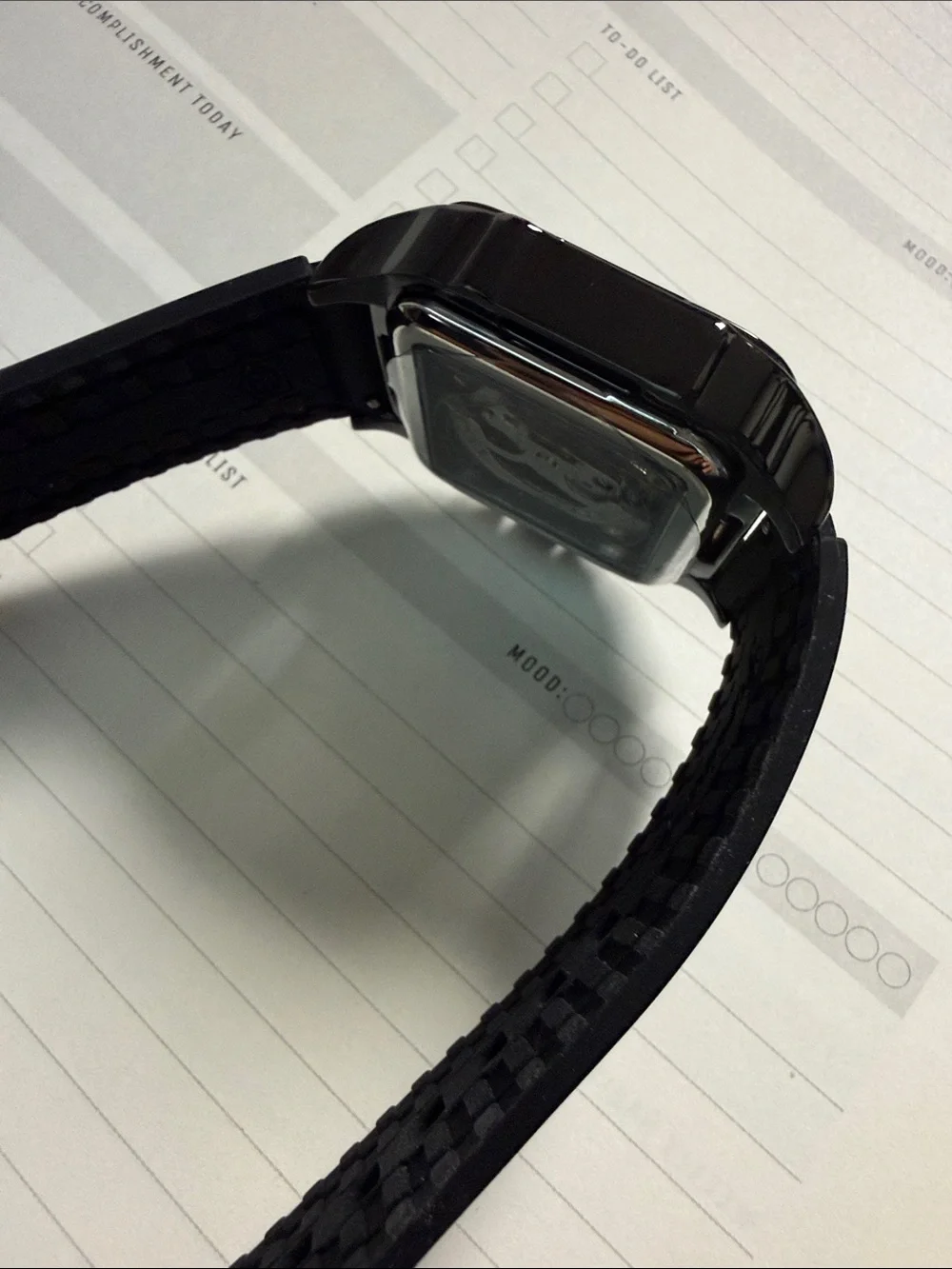 Blue-Accent Skeleton Dial Smartwatch